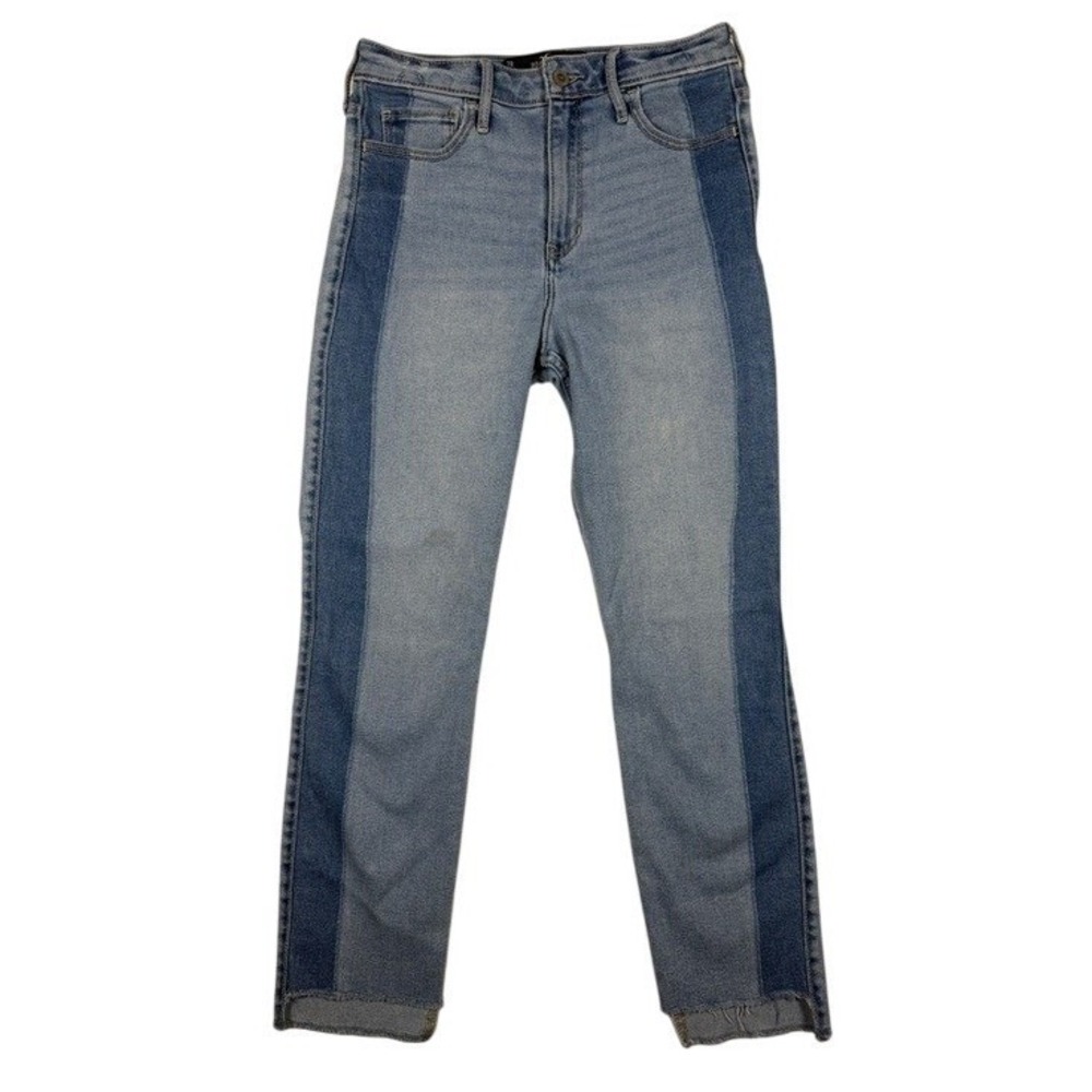 Hollister Jeans Womens 7R‎ Ultra High-Rise Skinny Ankle Blue Two-Tone Stretch